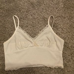 White Lace Tank Top Size S Shein
